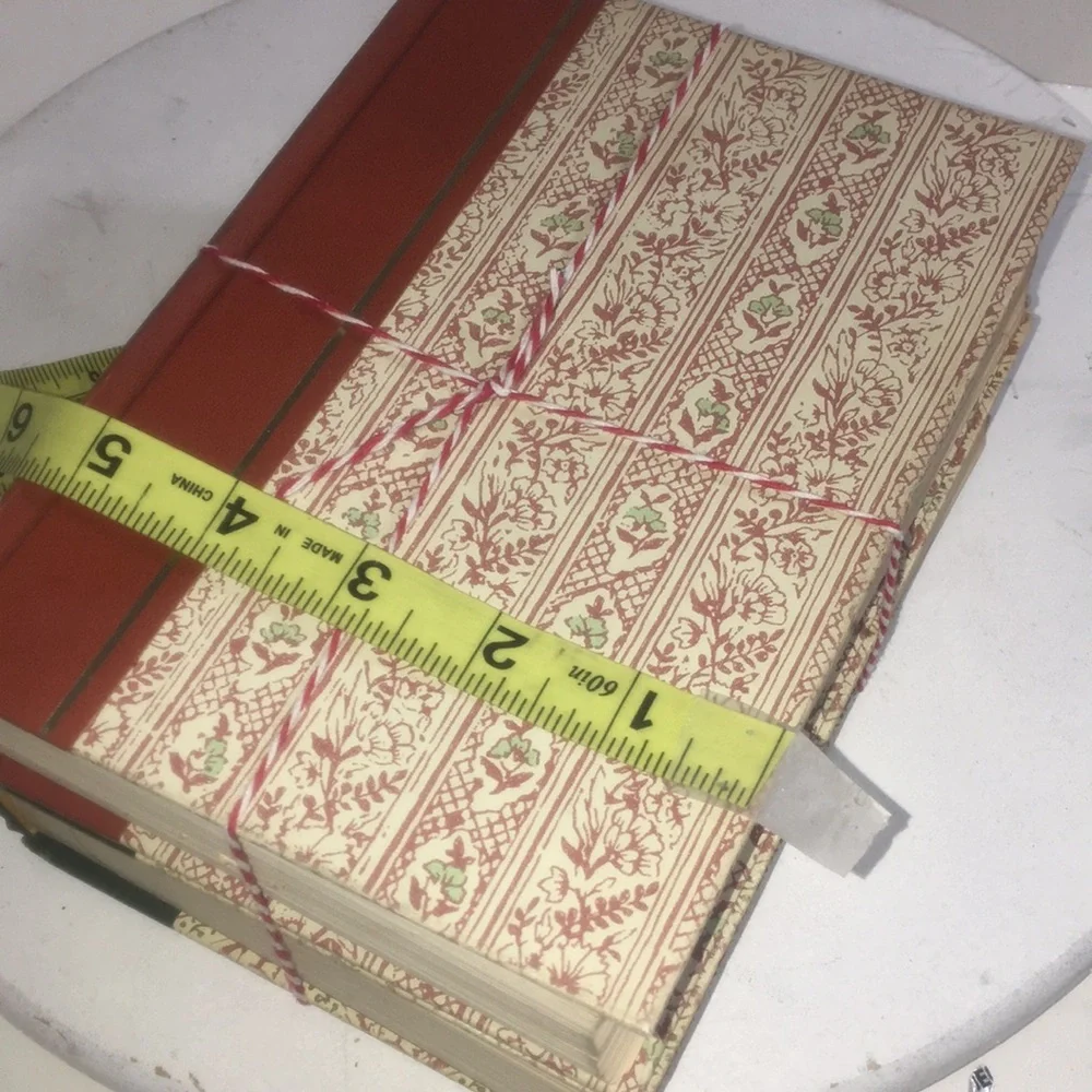 Vintage cloth bound book stacks (2)